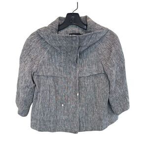 Jon Women's Gray Basic Jacket Size 4 Casual Solid